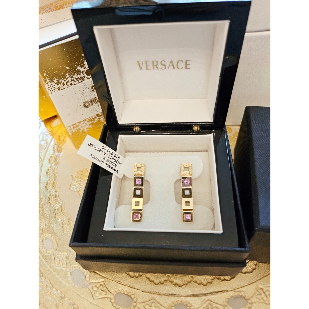 VERSACE "MAIA Collection"18K yellow gold earrings, NWT